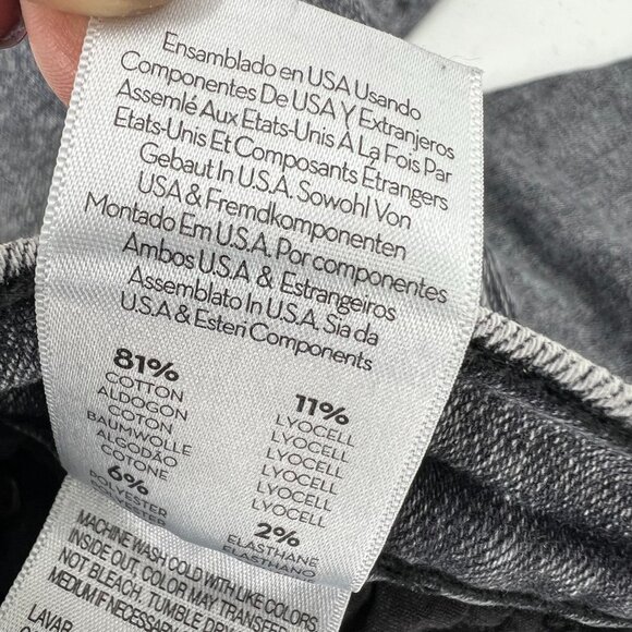 MOTHER Insider Crop Fray Jeans 24 Gray Acid Wash Train Stops Distressed Raw Hem - Picture 6 of 11